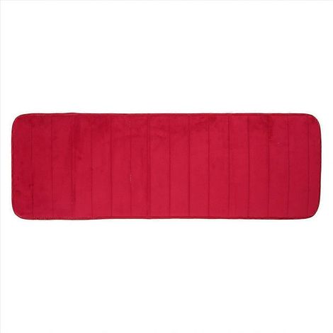 Tapis de sol absorbant et antidérapant en mousse à mémoire de forme 120 x 40 cm, rouge datte (1/5)