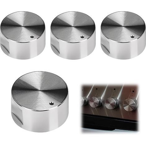 Universeller 4-teiliger Gasherdknopf aus Metall, 8 mm Innendurchmesser, für Backofen und Herd