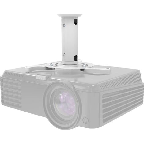 Support plafond pour projecteur Neomounts BEAMER-C80WHITE réglable en hauteur, inclinable, rotatif blanc (1/4)
