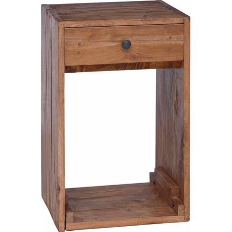 Mesita de Noche Marrón 63 x 30 x 79 cm Madera de Caoba Sólida vidaXL