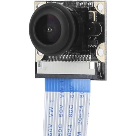 Mini caméra 1080p 5MP avec vision nocturne et angle de vue de 130° (effet fisheye) pour Raspberry Pi 4B, 3B et 2B