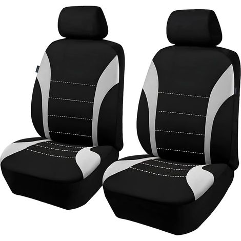 Full Set of 2 Front Car Seat Covers Universal Size Waterproof Airbag Compatible Easy Fit Car Seat Covers with Covers for (1/5)