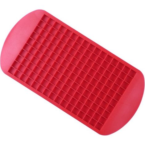 Moule à glaçons Arnillo - 160 petits glaçons - Sans BPA - Moule à glaçons en silicone - Porte-glaçons rouge (1/2)