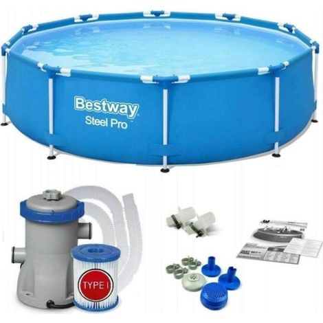 Piscina Bestway Steel Pro con pompa filtro Ø366 x 76 cm (1/10)
