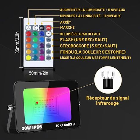 30 W RGB LED Floodlight (1/4)