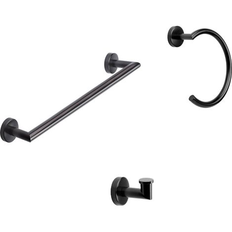 Ensemble d'accessoires salle de bain DARK noir mat (1/4)