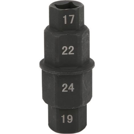 Jeffergarden Outil d'essieu hexagonal de moto 17/19/22/24mm, adaptateur de douille de broche de moyeu de roue avant de remplacement pour Yamaha R1 R6 (1/5)