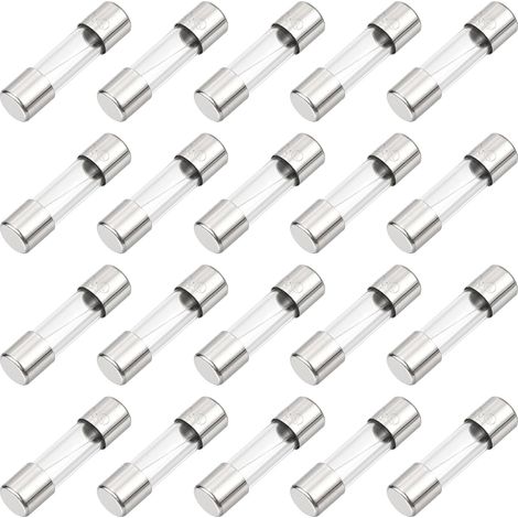 20 Pcs Fusible en Verre à Fusion Rapide 5A 125V 5x20mm Fusibles Tubulaires à Fusion Rapide pour Carte Pcb Appareils Électroniques Appareils Électroménagers (1/5)