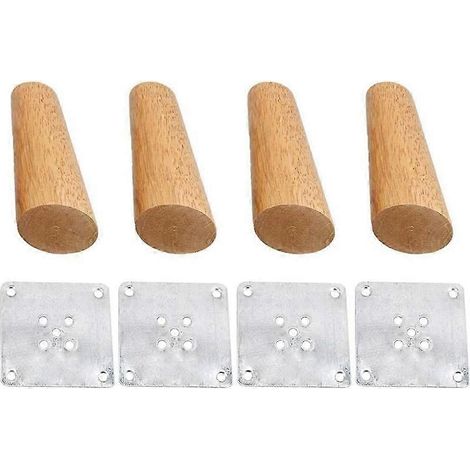 Ensemble de 4 pieds de meubles en bois massif pour canapé, TV, lit, table à manger - Yvan (1/5)