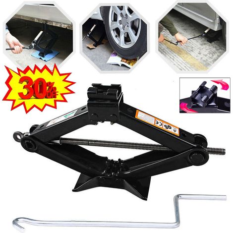 Auto Jack 2T ciseaux de type Jack de voiture, 115mm à 390mm, avec manivelle chromée