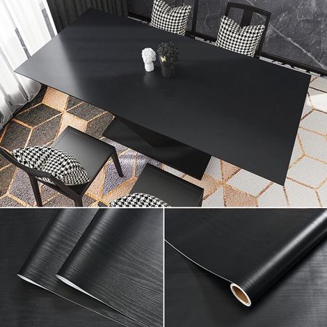 Cinta papel autoadhesiva aspecto madera muebles, rollo PVC, adhesivo decorativo cocina, adhesivos decorativos revestimiento pintado, 40 cm x 2 m (1/5)