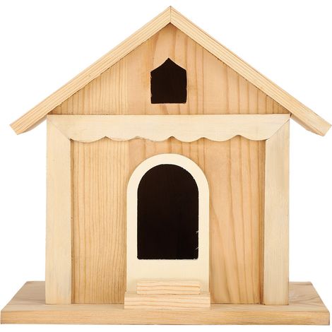 Nichoir en bois DIY fait main pour perroquets, nid d'oiseau décoratif extérieur pour jardin. (1/5)