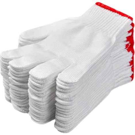 12 Paar Baumwollarbeitshandschuhe, rutschfeste Bauhandschuhe