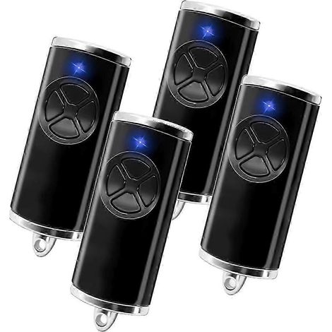 Ensemble de 4 émetteurs de remplacement pour ouvre-porte de garage 868 MHz, compatibles avec l'émetteur portatif Hormann HSE-4-868-BS (WHBYV). (1/4)
