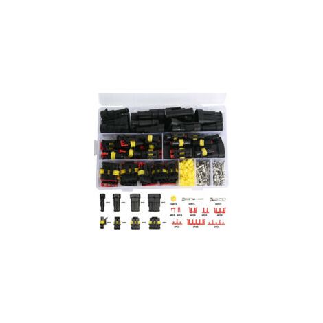 352-teiliges wasserdichtes Steckverbinderset, 1/2/3/4-polige wasserdichte Kfz-Elektroklemmen für Motorräder, Roller und Autos – Crezuo