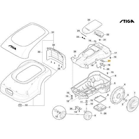 Guarnizione sensore pioggia robot modelli A1000 ORIGINALE STIGA 122280000/0