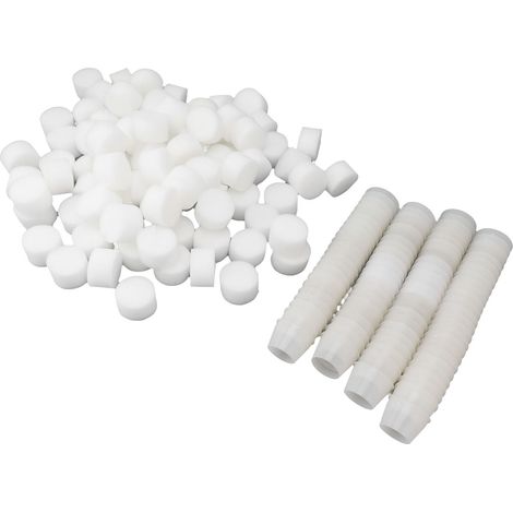 Lot de 100 pots filets avec 100 éponges, en plastique respirant et sans fond, pour la culture hydroponique (blanc). (1/5)