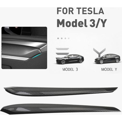 Autozubehörset für Model 3/Y 2021-2022: Türinnenverkleidung aus Kohlefaser (ein Set) (1/4)