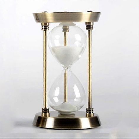 Sablier en métal Bellaware de 60 minutes, grand sablier décoratif (bronze). (1/4)
