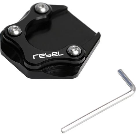 (Noir) Compatible avec HONDA rebel500 250 300 REBEL CMX 2017-2024 Accessoires Béquille latérale, extension de béquille, plaque de support maxpower (1/4)