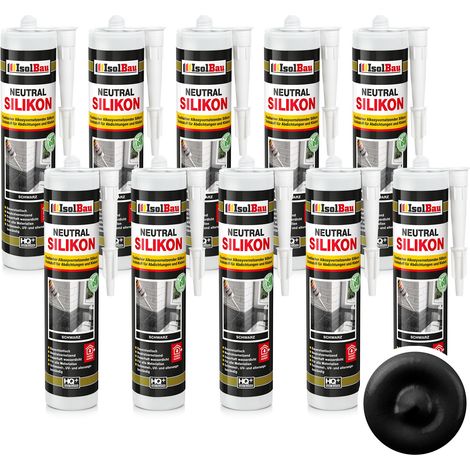 IsolBau Silicone Neutro Nero Neutralsilikon 10 x 300ml (1/5)