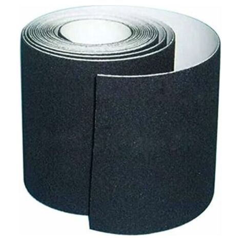 Bande antidérapante,haute Traction,peu de résidus de colle,meilleure prise en main,friction,adhésif abrasif pour les escaliers,sécurité,escabeau,intérieur,extérieur,Noir(15cm x 5m) (1/4)