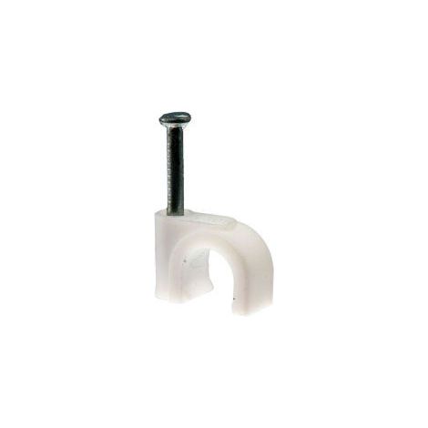 Supports de câbles ronds - Ø 7 mm - Blanc - 25 pièces - Supports de câbles (1/5)