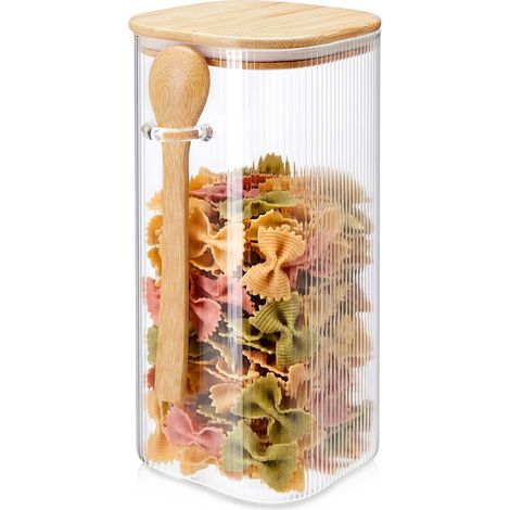 Recipiente de vidrio para productos a granel con tapa y cierre herm茅tico de 1,5 l. (1/5)