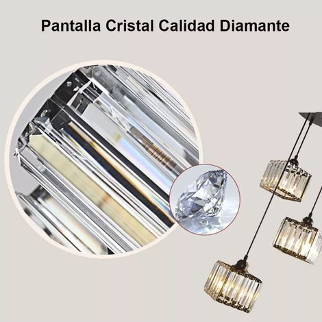 Abat-jour Cristal pour Suspension Square avec Base E26/E27 110‑220V (1/5)