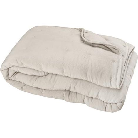 Couvre-Lit en microfibre matelassée Beige 150x200 cm