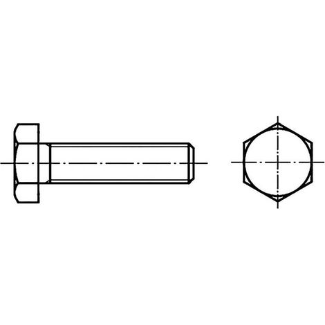 [GEBRAUCHT] B-Ware Toolcraft Sechskantschraube Schraube Bolzen DIN933 8.8 M24x80 Stahl 25 Stück (1/2)
