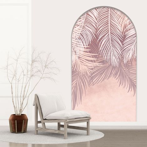 Stickers Trompe l'oeil Arche - Voute - Feuilles de Palmier - 60 x 105 cm (1/5)