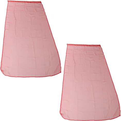 Lot de 2 rideaux de fenêtre ventilés et respirants, doux, de couleur rouge unie, pour porte ou fenêtre, pour chambre ou salon. (1/5)