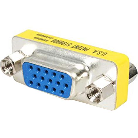 Mini adattatore vga vga accoppiatore metallico prolunga maschio femmina 15 poli