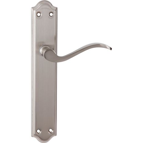 Manilla Zamak Placa Ovalada Níquel Satinado Puerta Interior 1101