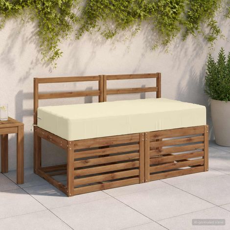 vidaXL Almohada para el asiento SOEST 100% Poliéster Crema (1/5)