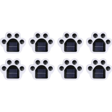 Pack of 8 Creative Bear Paw Shaped Solar Lamp, Outdoor Decoration, COOCHEER Underground LED Light - Warm Light (1/4)
