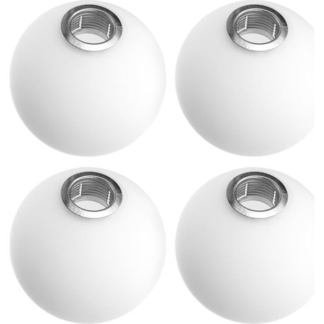 4 Pieces Glass Globe Lampshade Glass Lampshade Ball Shade For Chandelier With Cover Lampshade Small Lampshade Molecular Lamp G9 A White Office (1/5)
