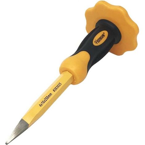 Scalpello A Punta 250 Mm Con Protezione Mano Per Muratore Pietra Edilizia (1/2)