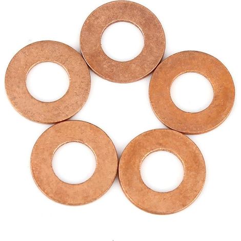 5pcs Rondelle Plate Cuivre Joint D'Étanchéité Pour Voiture (1/3)