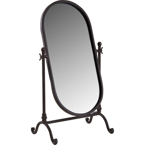 Aubry Gaspard – Miroir sur pied en métal laqué – Dimensions 47x5x17cm – Élégance moderne pour intérieur – Livré monté (1/2)