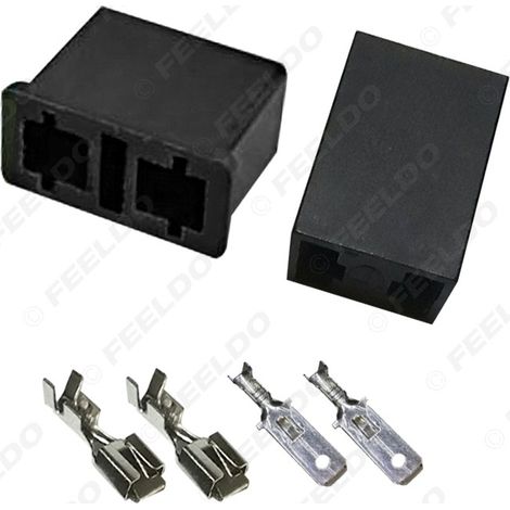 Connecteur de borne H7-11/H7-21 pour phares LED HID de véhicules (voitures et motos) + broches avec inserts métalliques