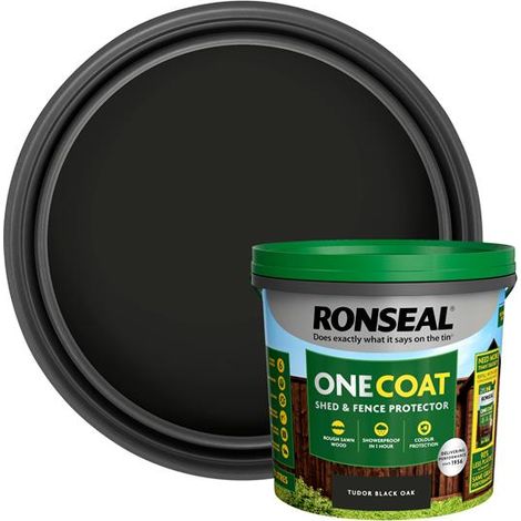 Ronseal One Coat Shed & Fence Protection Tudor Black Oak 5 litre RSLOCFLTB5LN