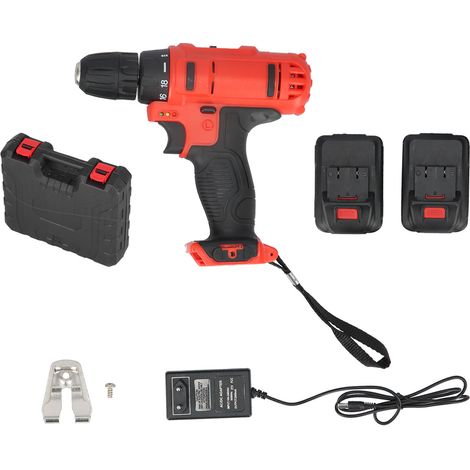 Perceuse sans fil rechargeable portative électrique 100‑240V prise UE 2 vitesses TZ‑03 kit avec batterie lithium (1/5)