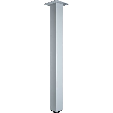 Hettich Design-Tischbein, Möbelfuß, "Mella", eckig, grau, 700-730x60x60 mm (1/2)