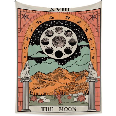 Tapestry Tarot - The Star - Décoration Murale en Polyester - Pour Chambre Salon Bureau - Disponible en 3 Dimensions (1/5)