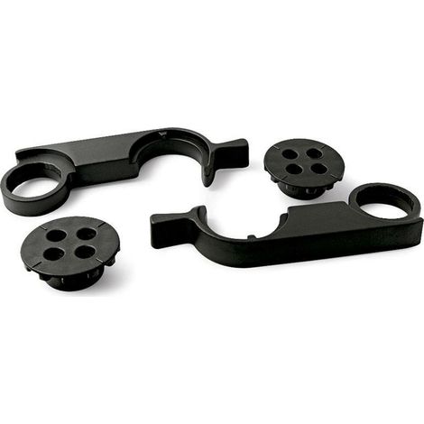CONECTOR UNION MESA PLÁSTICO NEGRO (4pcs)
