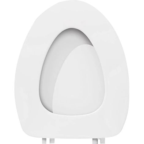 1 Abattant WC Ovale, Fermeture Douce, Mousse Confortable, Nettoyage Facile, Installation Universelle (1/5)
