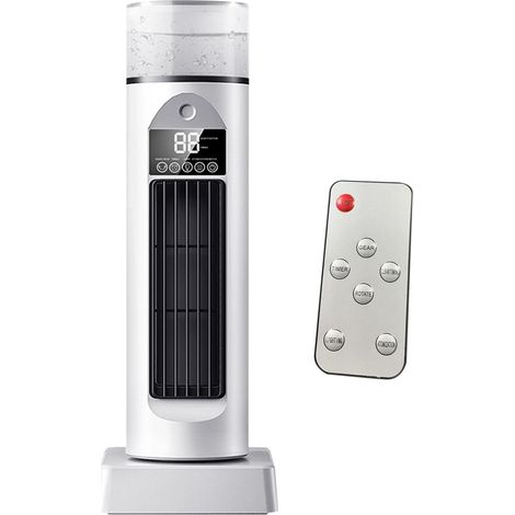 Ventilateur Climatiseur Rafraîchissant Portable avec Minuterie et Télécommande, Humidificateur Évaporatif à Vitesses Réglables, Refroidisseur d'Espace Silencieux (1/5)