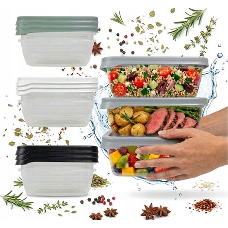 3x Lebensmittelbehälter 600ml Lebensmittelbox für Schulaufgaben-Set (1/5)